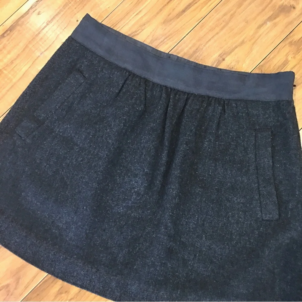 J. Crew career casual summer A- line mini skirt gray small medium